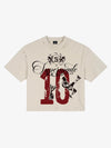 Short Distressed Letter 10 T-shirt 