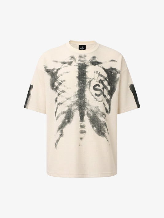 Skeleton Print Long Sleeve T-Shirt - Bold and Edgy Design for Men 