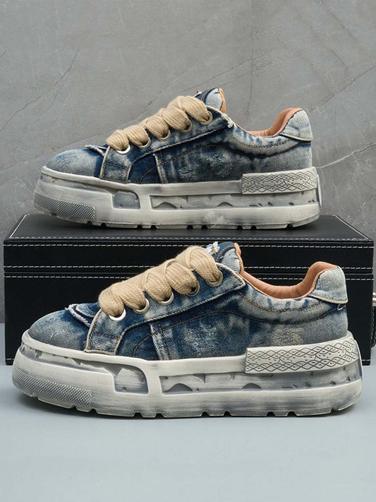 Washed Denim Sneakers