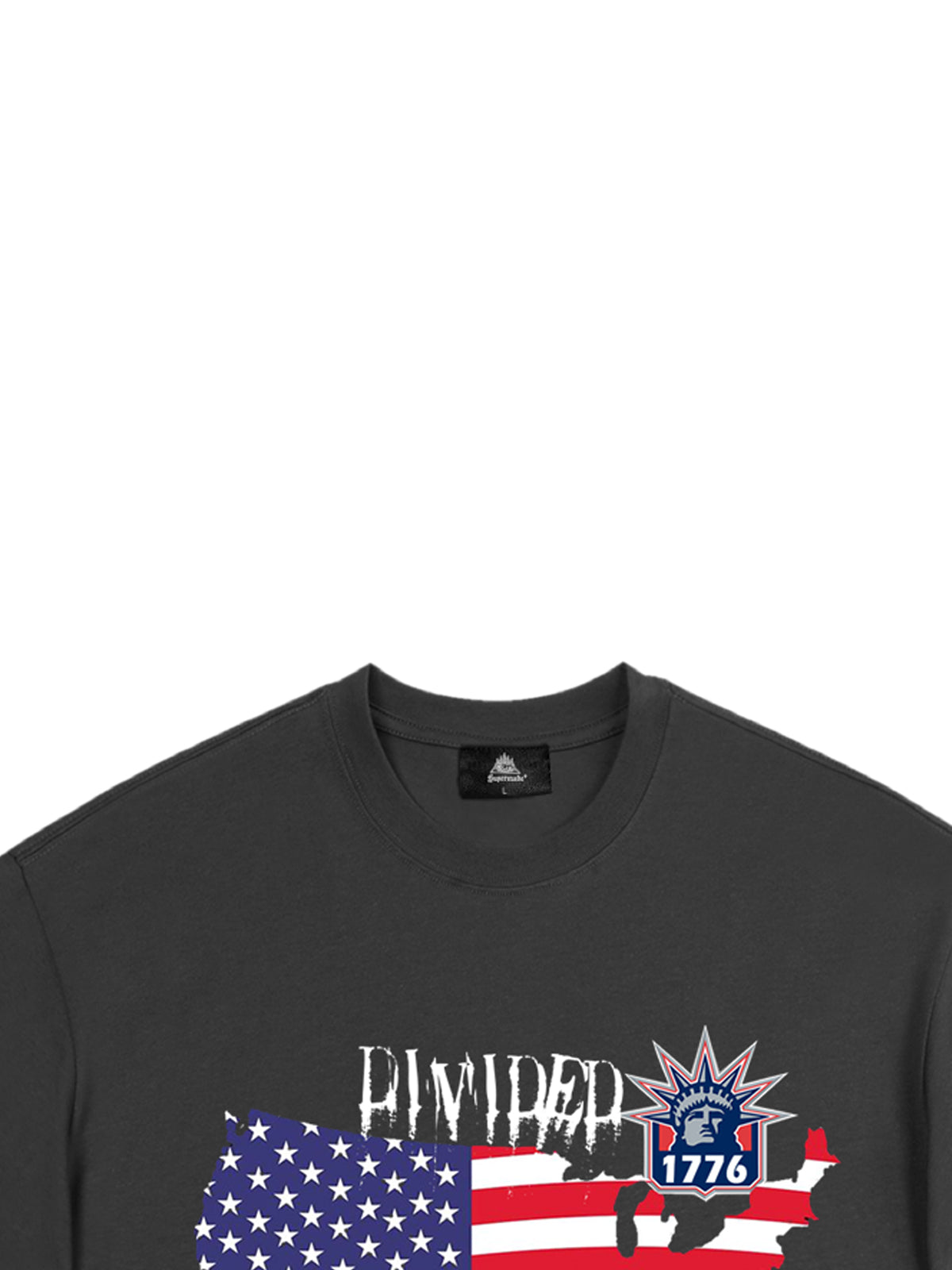 Original Creative Map Flag Print T-shirt 