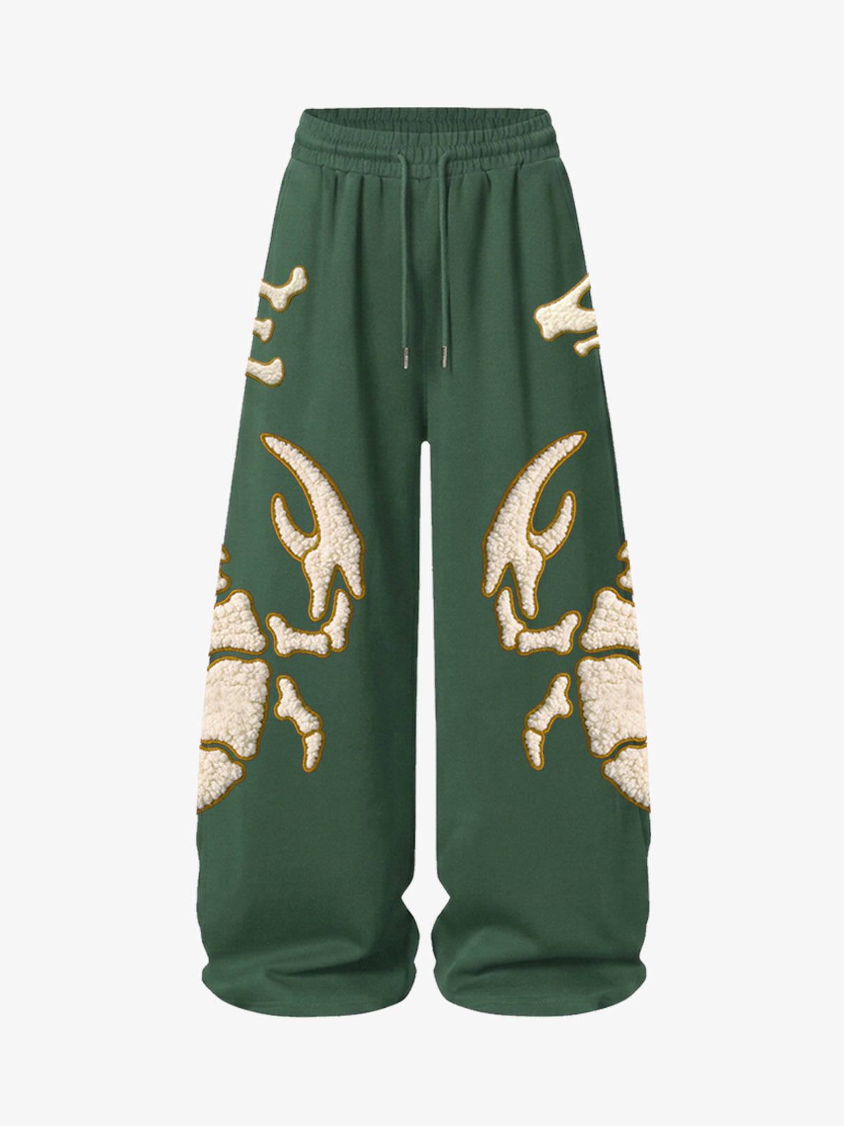 Scorpion Skeleton Terry Embroidered Wide-Leg Sweatpants