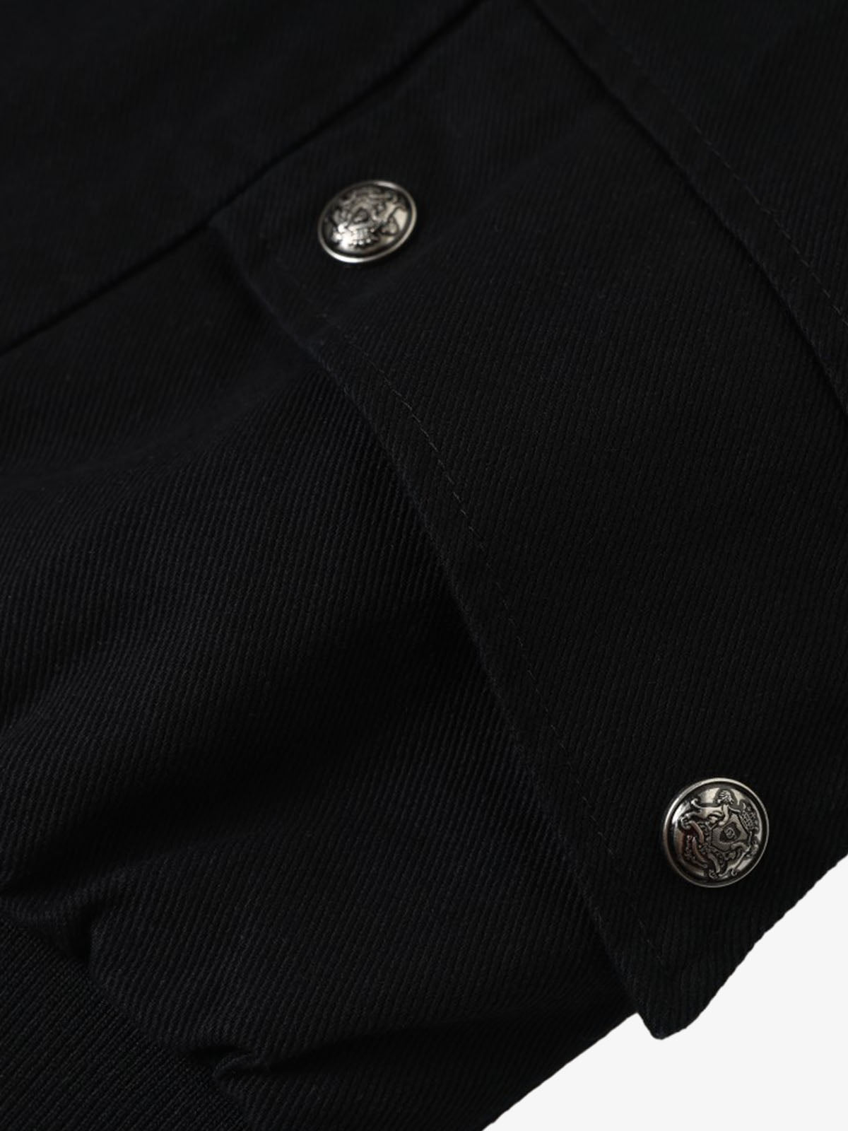 Button-Detail Techwear Work Jacket