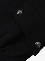 Button-Detail Techwear Work Jacket