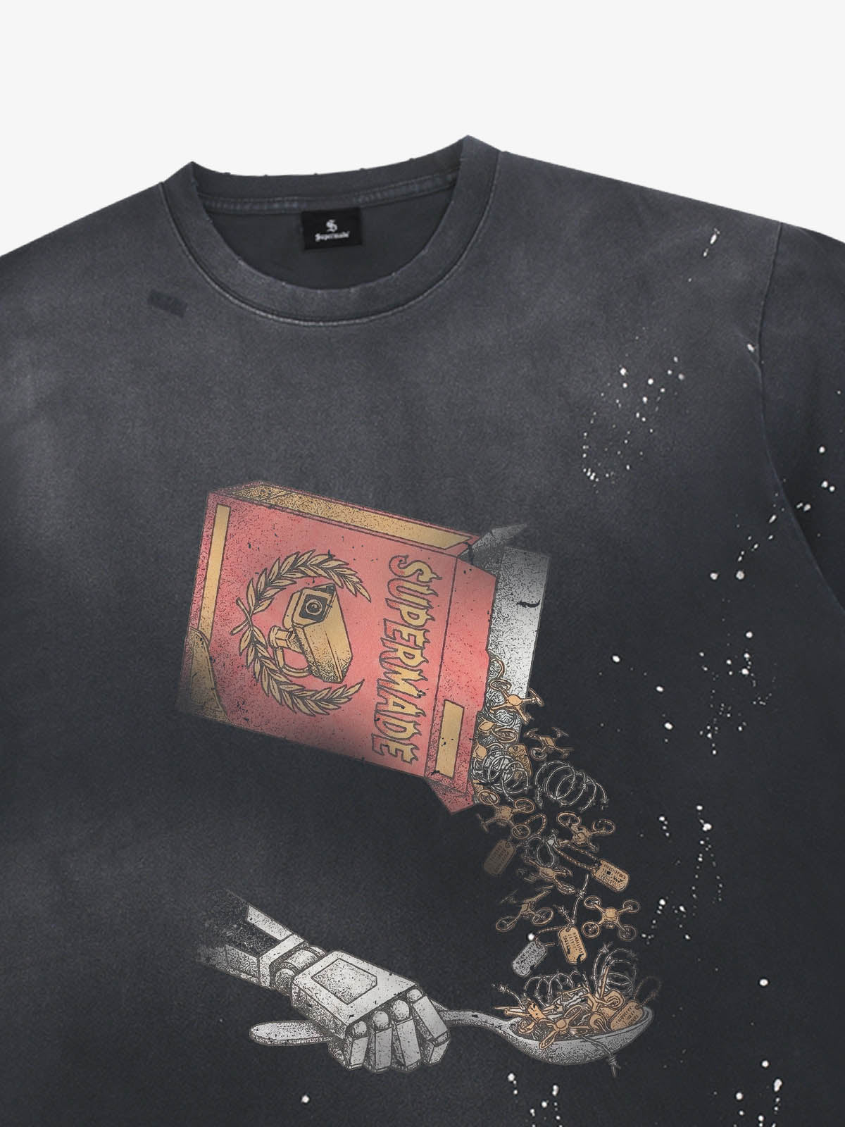 Splatter Graphic Vintage Washed Tee