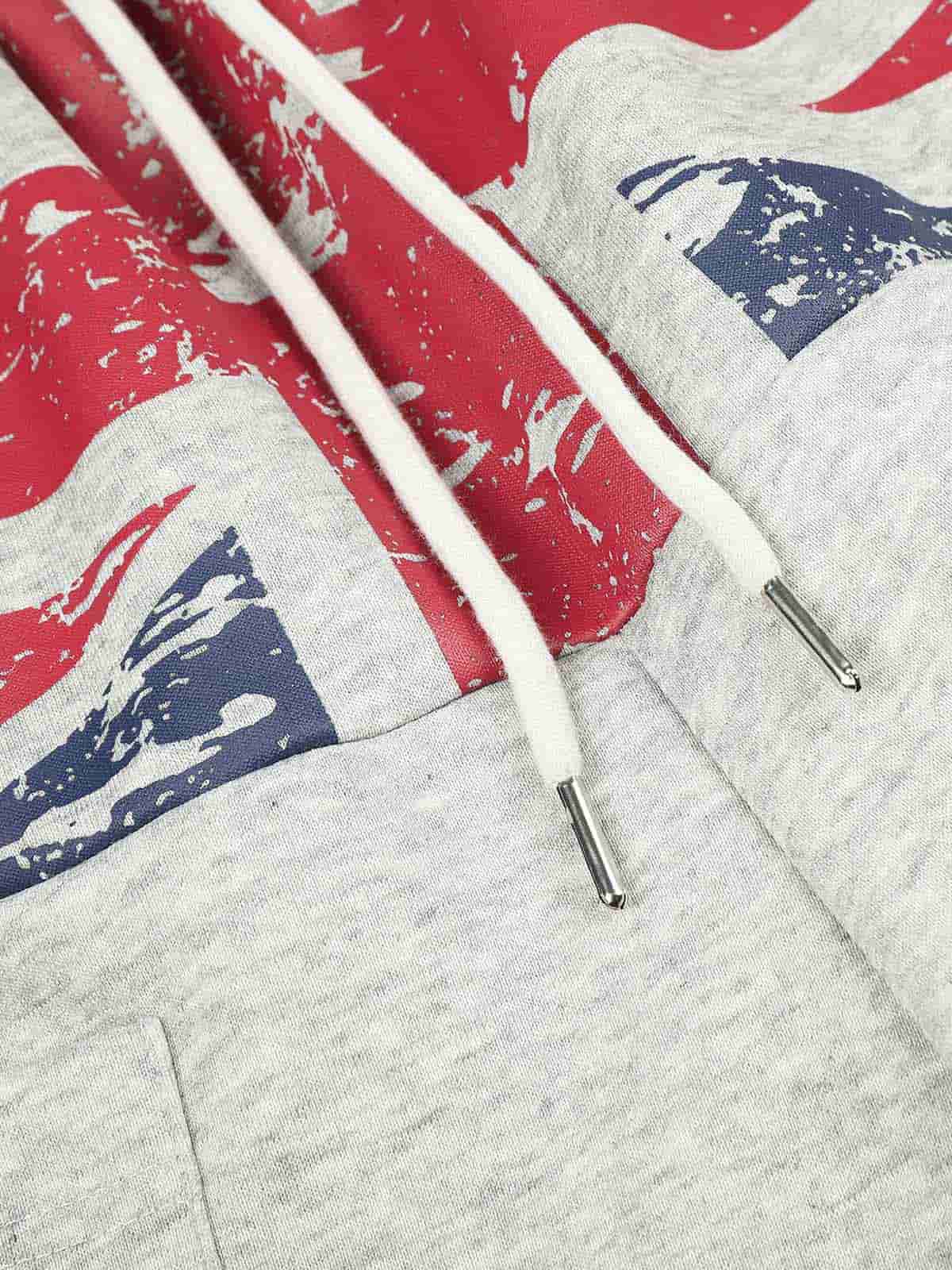 Flag Graphic Baggy Sweatpants