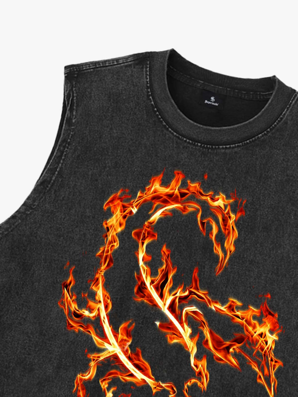 Flame Scorpion Washed Sleeveless T-Shirt 
