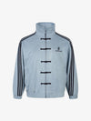 Three-Stripe Patchwork Button-Up Jacket