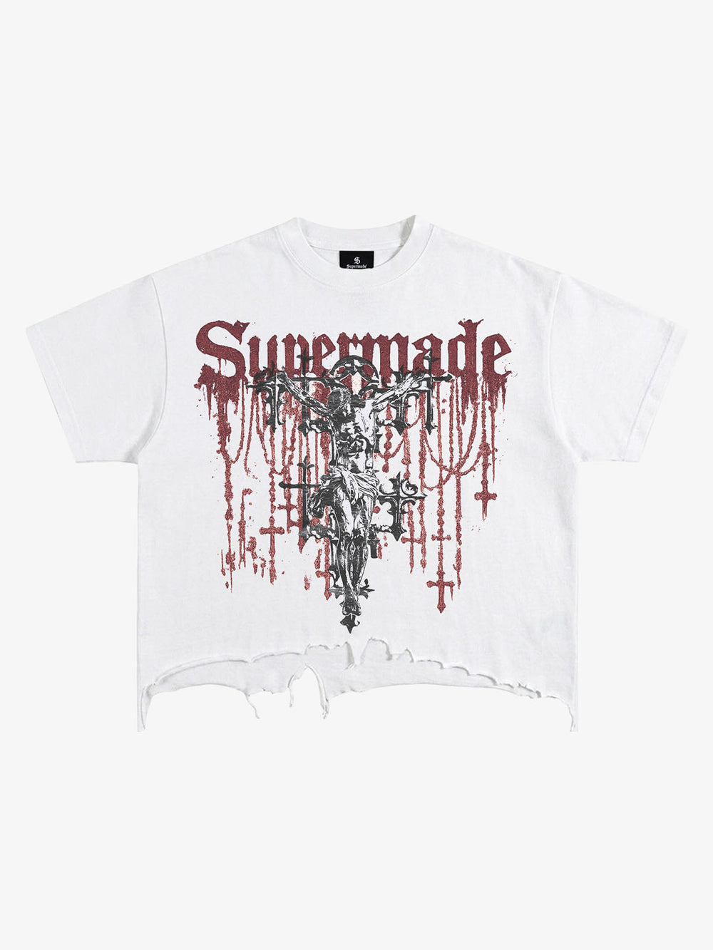 Raw Hem Cotton Crop Tee
