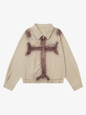 Stylish Tie-Dye Embroidered Jacket for Casual and Fashionable Looks 