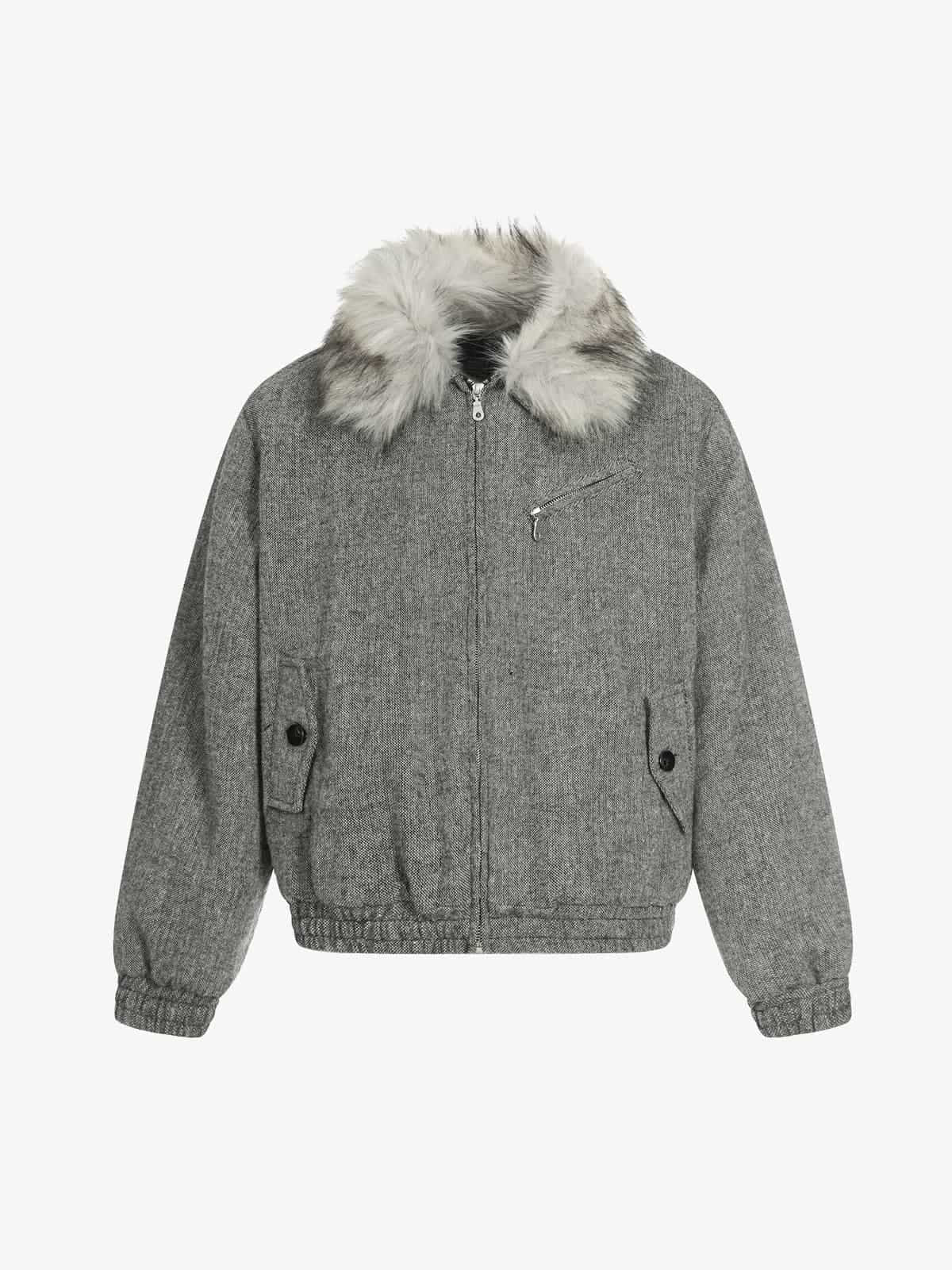 Stylish Faux Fur Collar Jacket for Winter Warmth and Fashion 