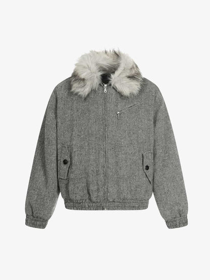 Stylish Faux Fur Collar Jacket for Winter Warmth and Fashion 