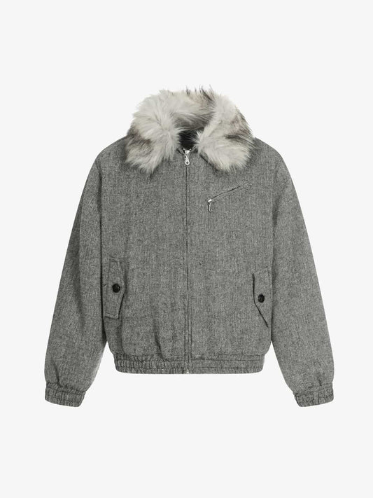 Stylish Faux Fur Collar Jacket for Winter Warmth and Fashion 
