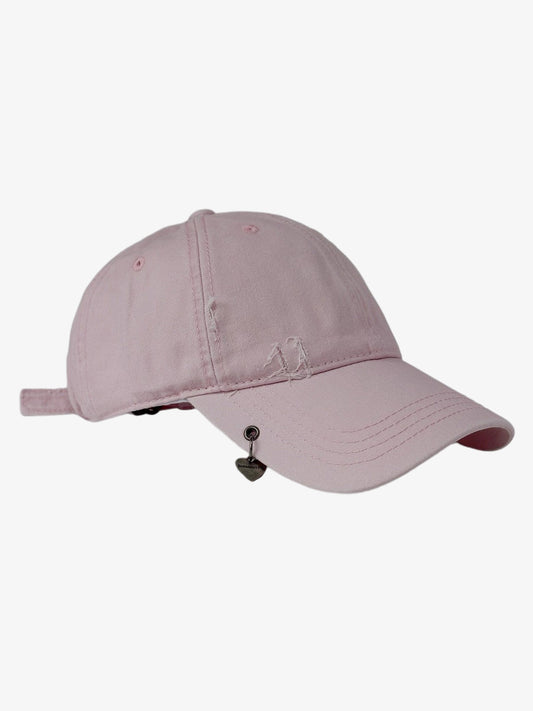 Distressed Charm Detail Cap