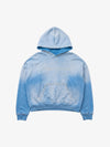 Gradient Washed Distressed Rhinestone And Pearl Hoodie