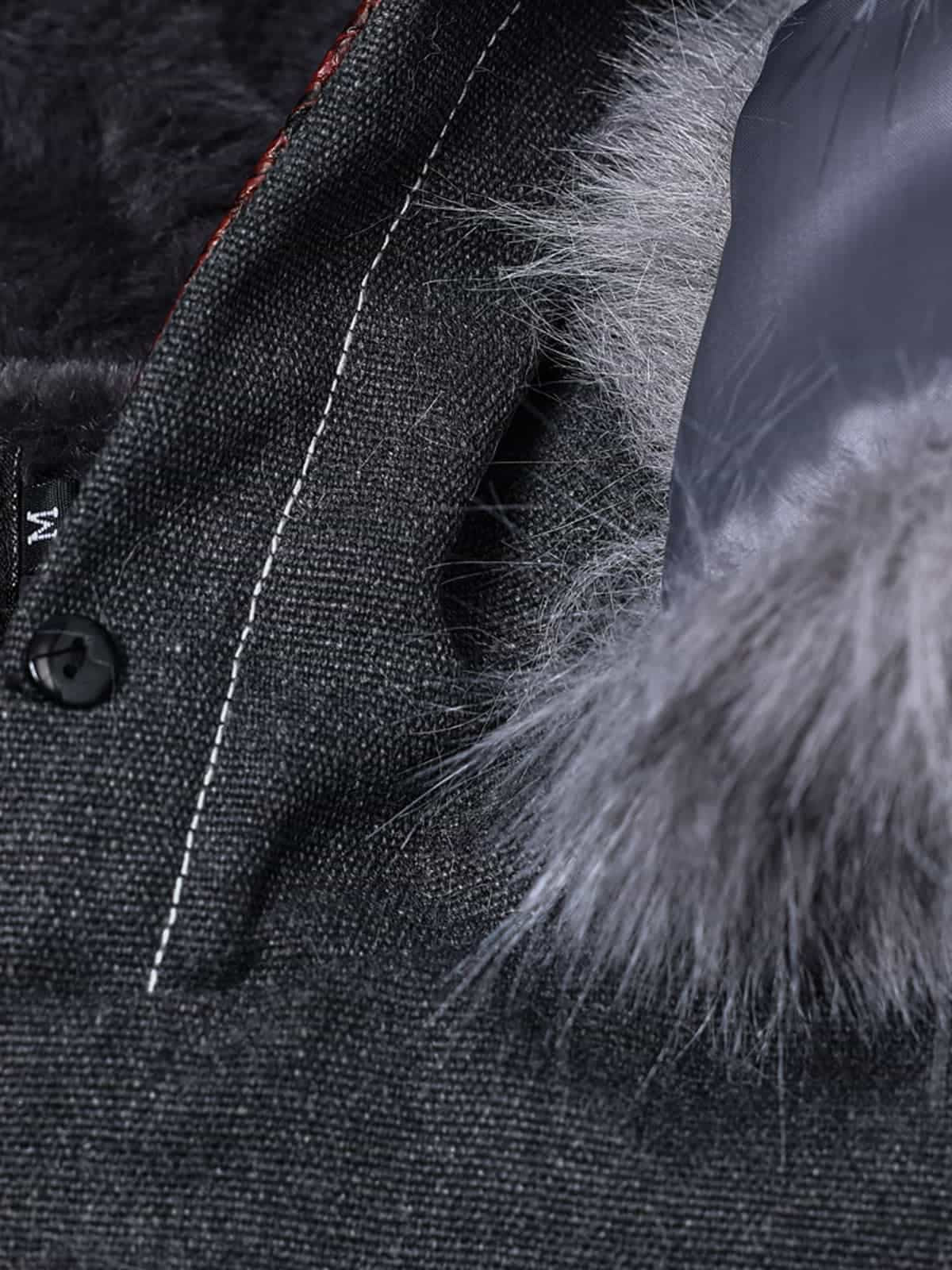 Winter Bomber Jacket with Detachable Faux Fur Hood - Perfect for Cold Weather 