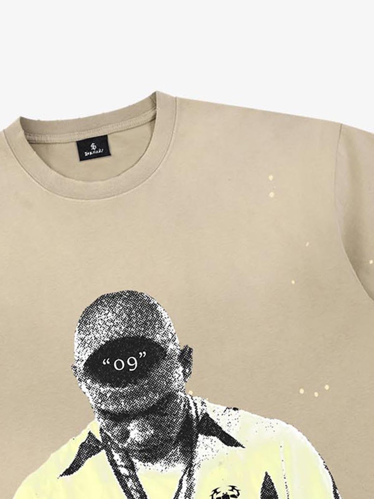 Vintage Soccer Figure Graphic T-Shirt 