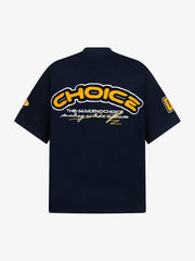 Retro Motorcycle Style Heavy Patch Embroidered T-shirt 