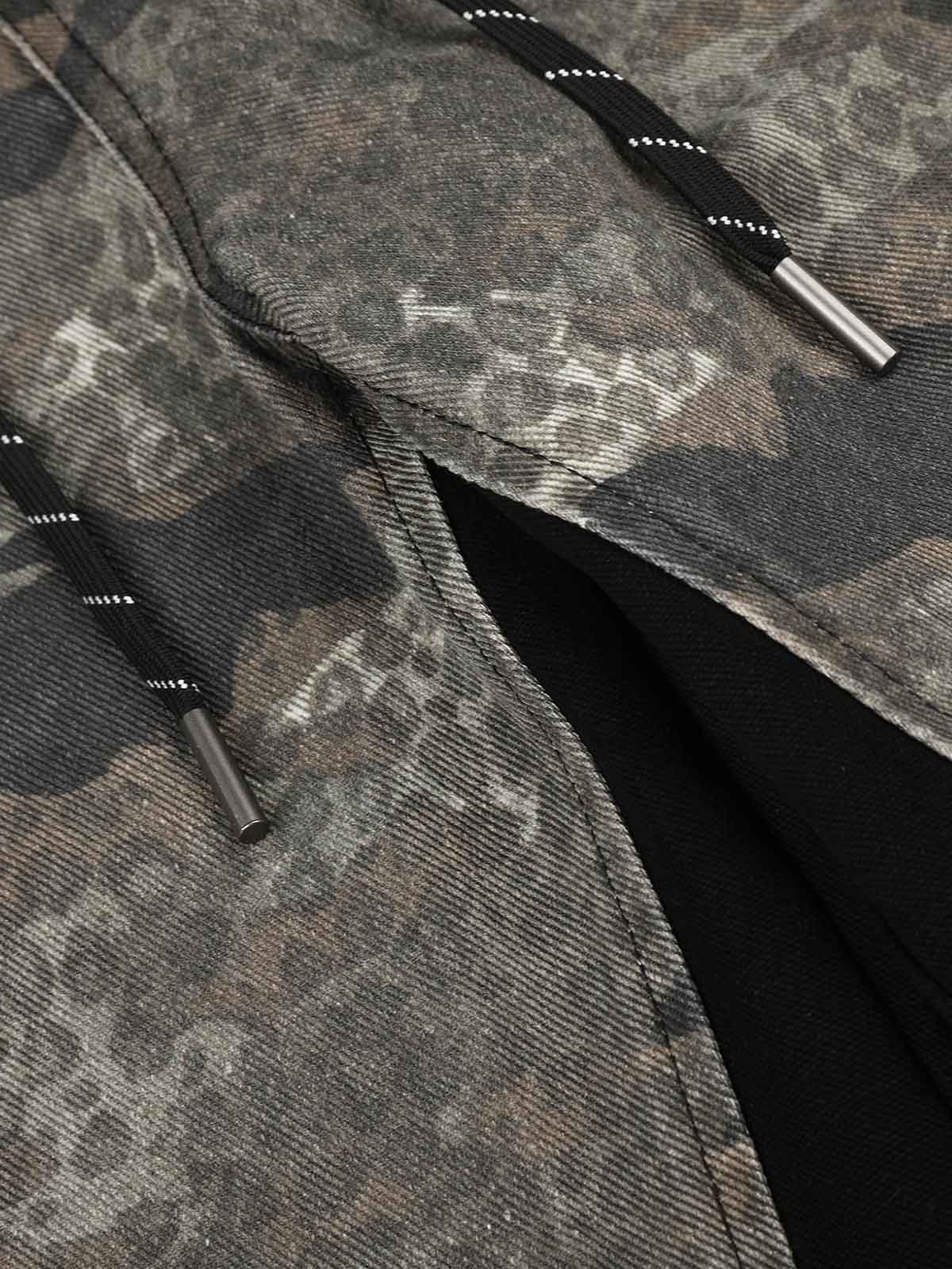 Leopard Camo Patchwork Cargo Pants