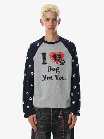Slogan Raglan Long Sleeve Tee