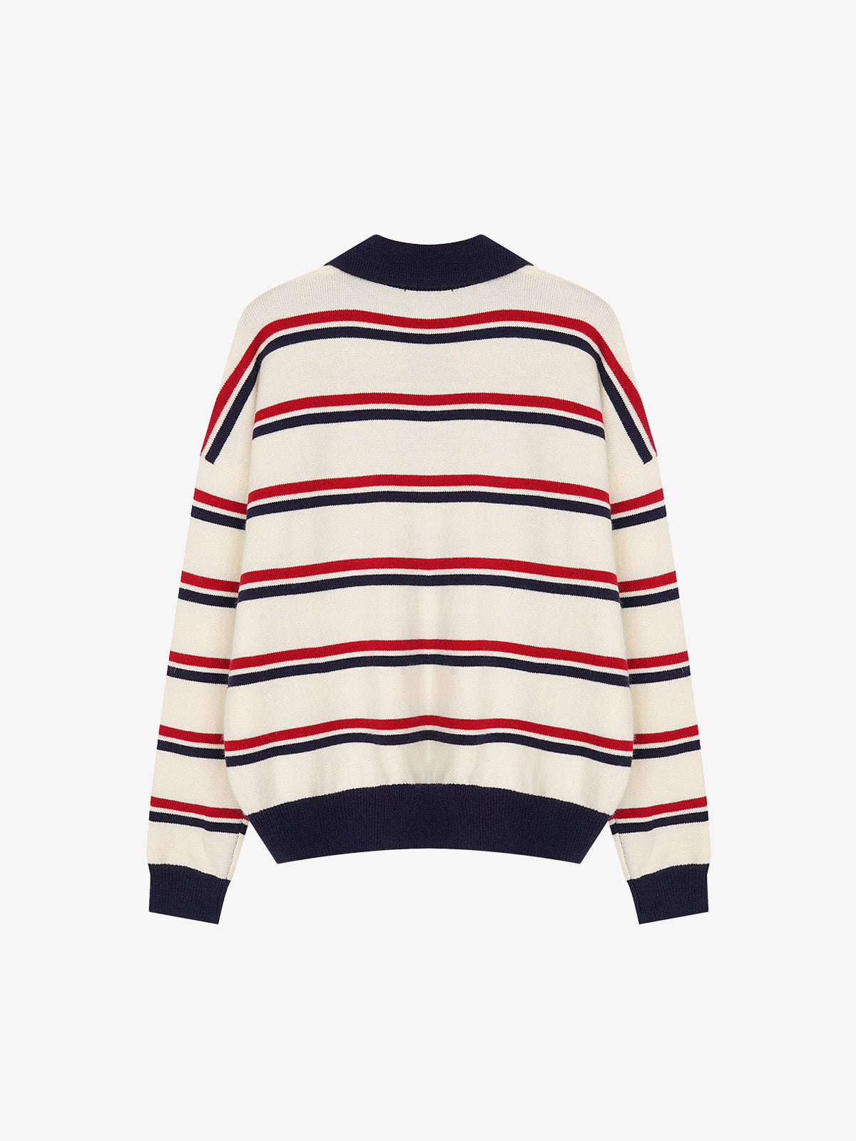 Striped Polo Sweater for Casual and Sporty Looks 