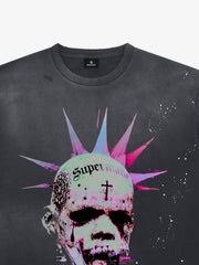 Gradient Skull Graphic Tee