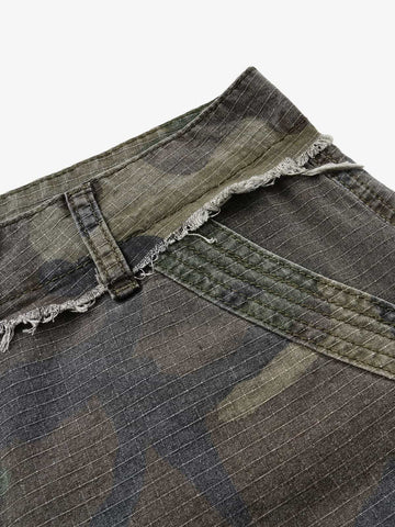Ripstop Camo Cargo Pants – Utility Pocket Military-Inspired Trousers