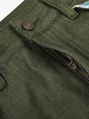 Button Detail Patchwork Jeans