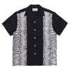 Snakeskin Patchwork Button-Up Shirt