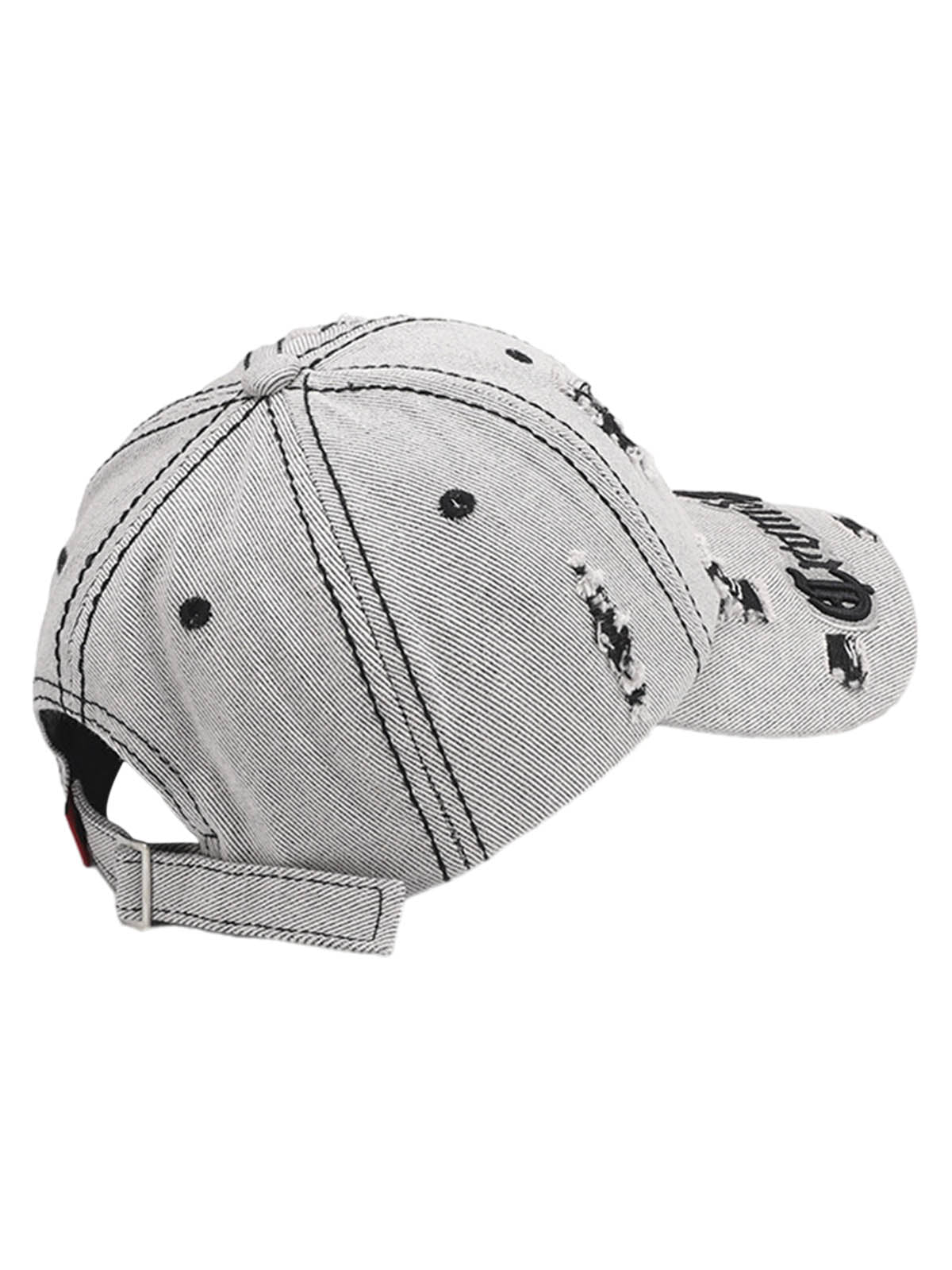 Distressed Letter Embroidery Baseball Cap