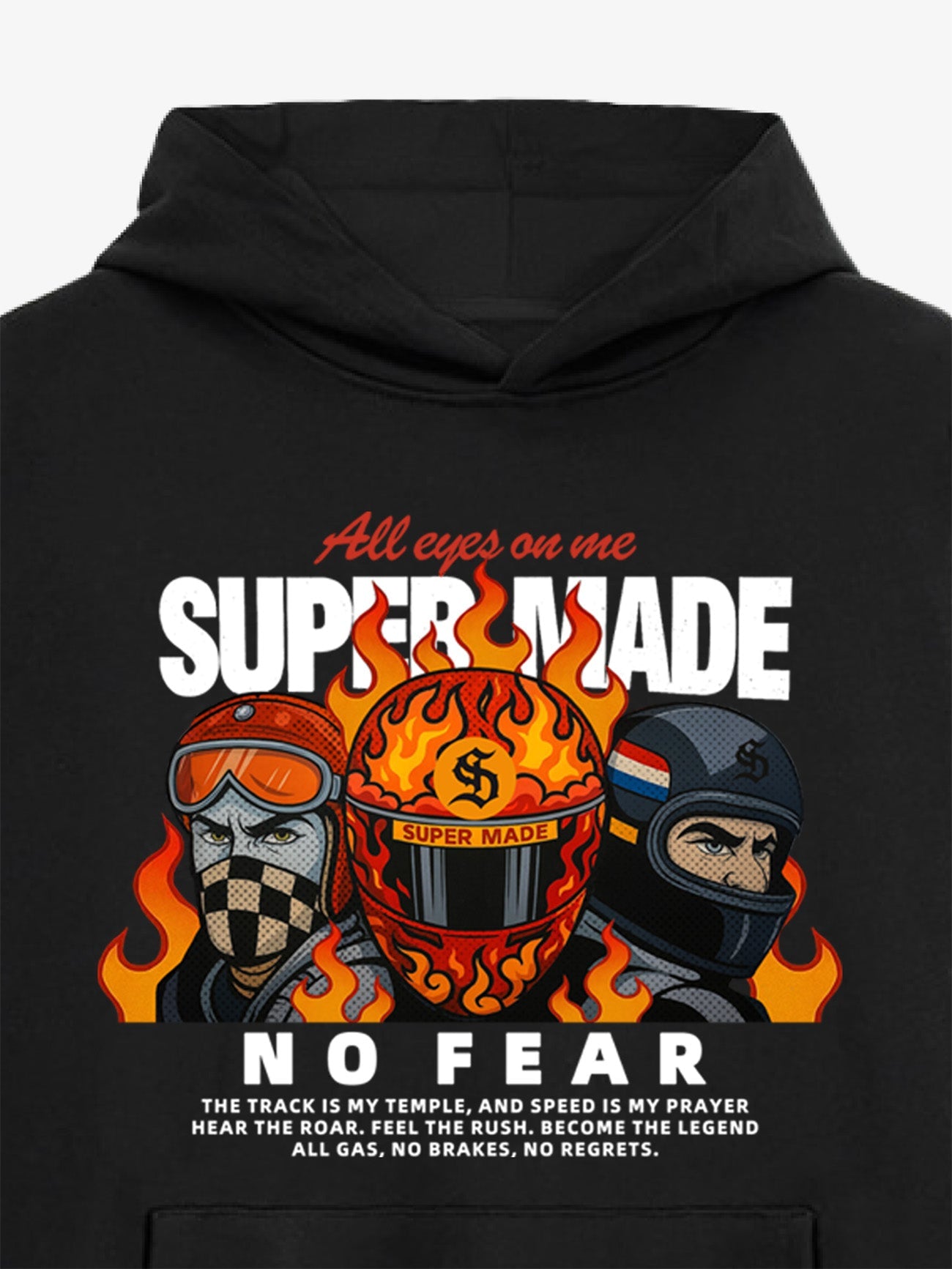 Supermade Cyber Hot-blooded Motorcycle Hooded Sweatshirt 