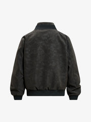 Zipper-Detail Structured Biker Jacket