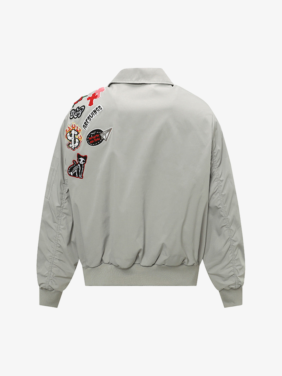Original Design Bomber Jacket for Men and Women - Trendy Patches and High-Quality Construction 