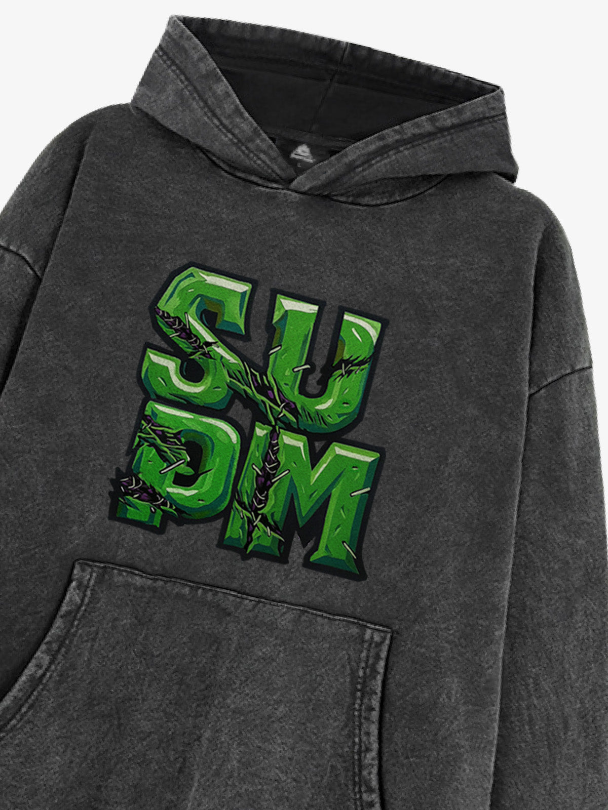 Supermade Green Thorn Font Hooded Sweatshirt 