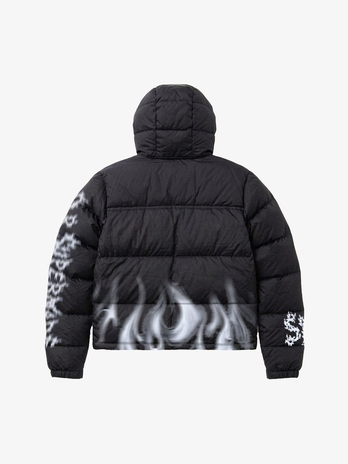 X-Ray Skeleton Graphic Hooded Padded Coat