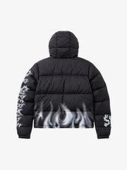 X-Ray Skeleton Graphic Hooded Padded Coat