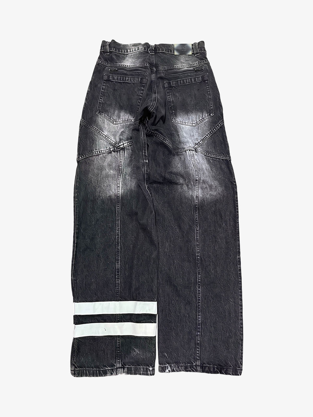 Jeans mit Patchwork-Reißverschluss