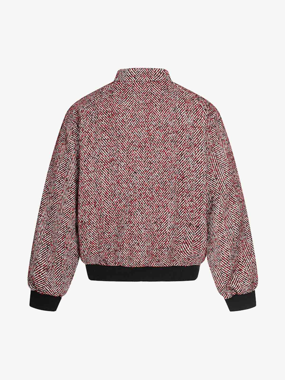 Vintage Herringbone Zip Up Jacket