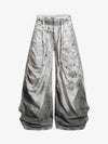 Distressed Wide-Leg Trousers – Heavyweight Cotton Canvas Paint Splatter Pants