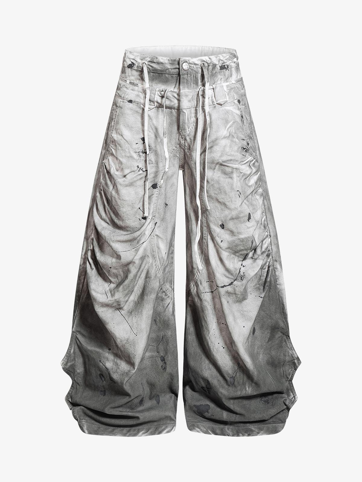 Pantalones anchos desgastados
