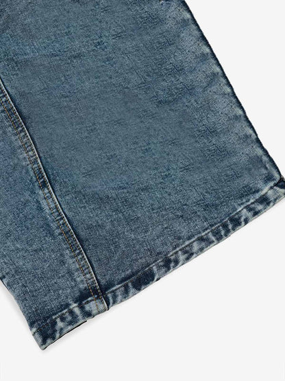 Wide Leg Striped Patchwork Letter Print Pants