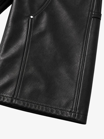 Leather Knee Detail Cargo Pants