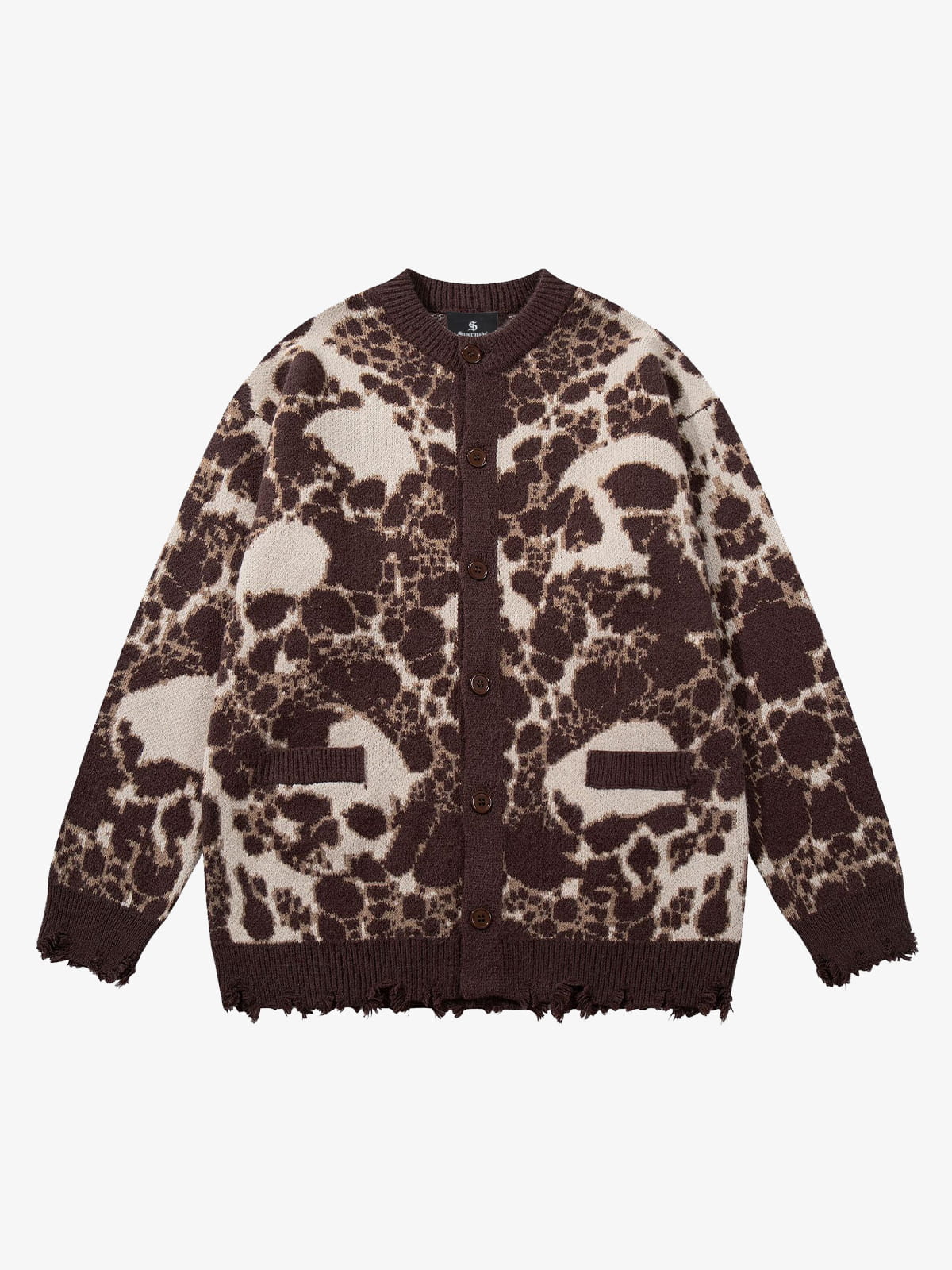 Skull Pattern Knit Sweater for Casual and Fashionable Looks 