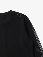 Skeleton Graphic Tongue-Stud Long Sleeve Tee