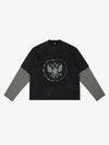 Doppellagiges, im Used-Look gewaschenes Kurzarm-T-Shirt