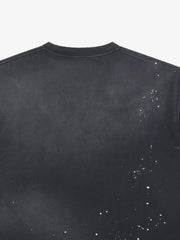 Cracked Graphic Paint-Splatter Distressed Tee