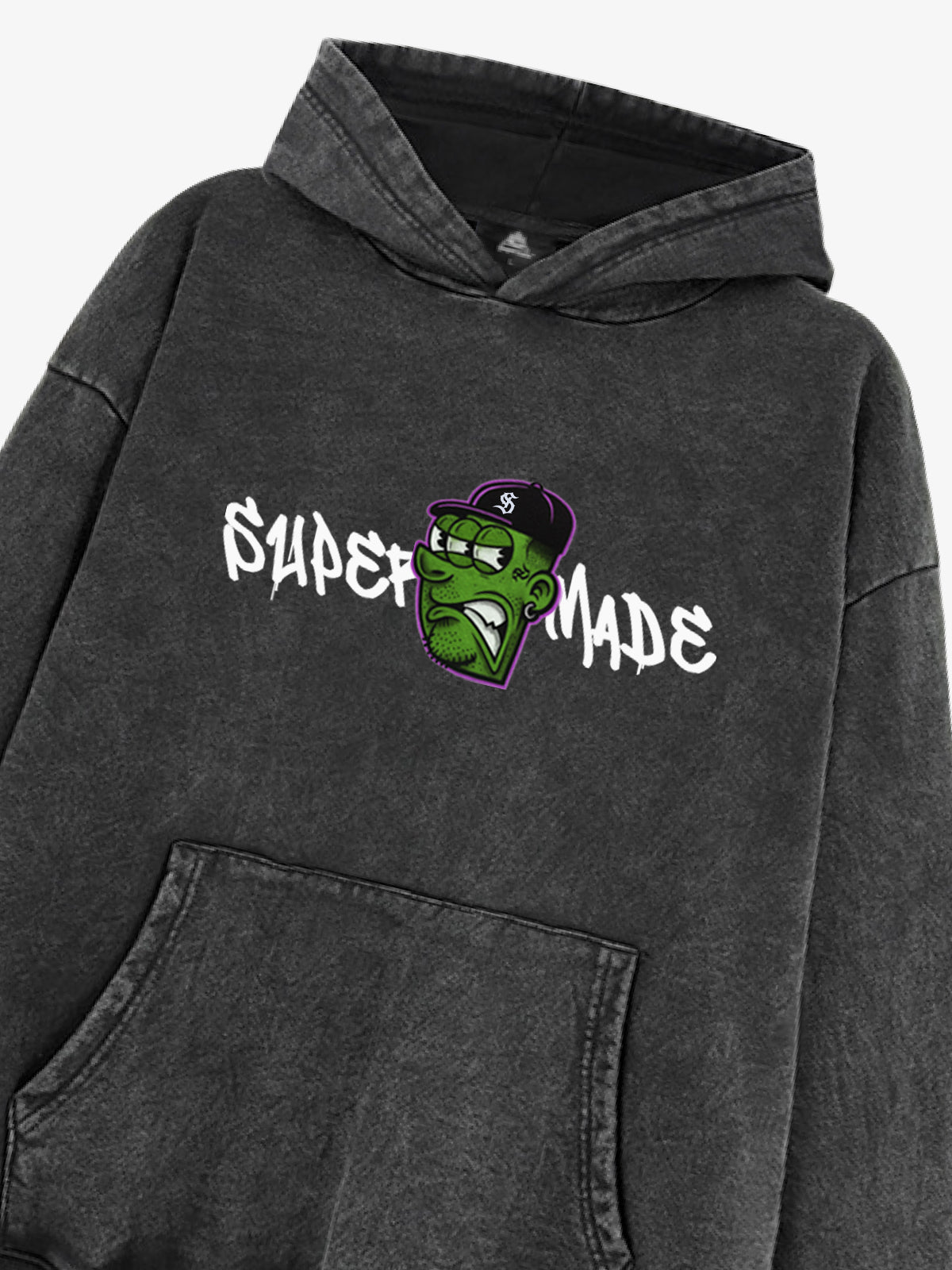Supermade graffiti design hooded sweatshirt 