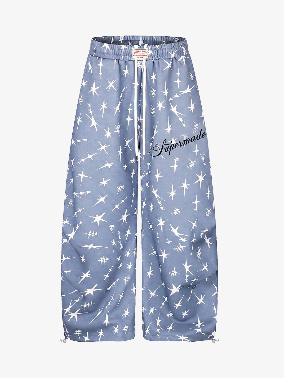All-Over Star Pleated Baggy Sweatpants