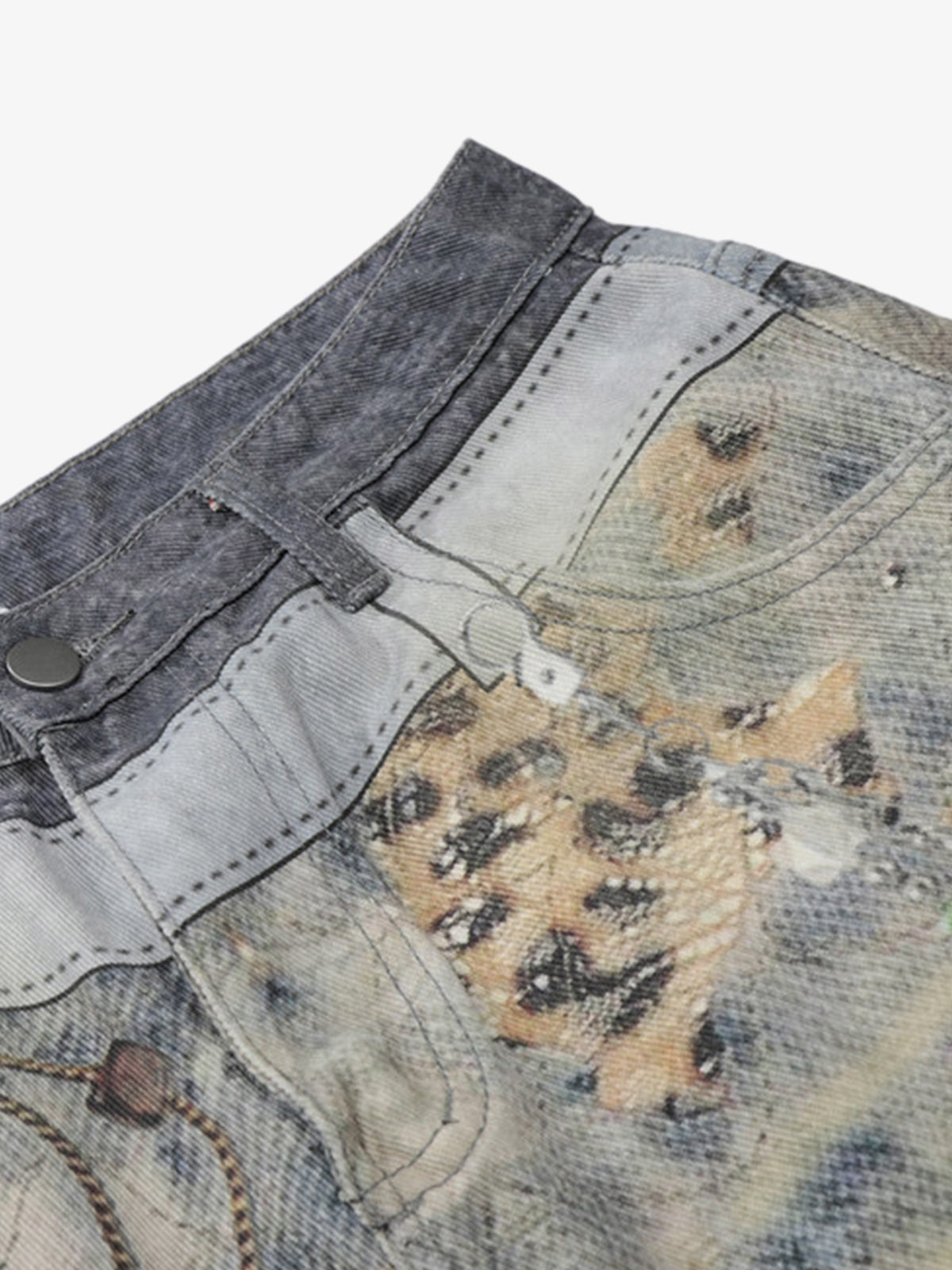 Culottes vaqueros con cadena de cuentas