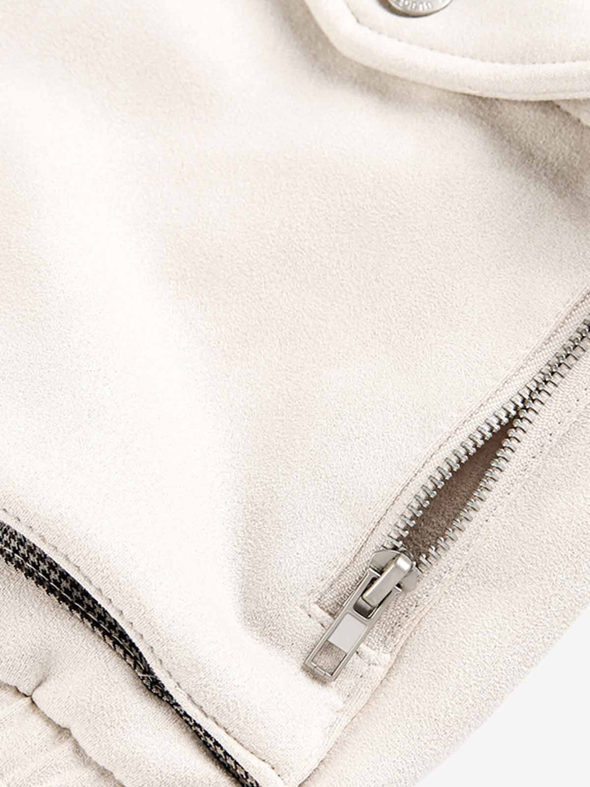 Military-Inspired Utility Shoulder Straps Zip Jacket