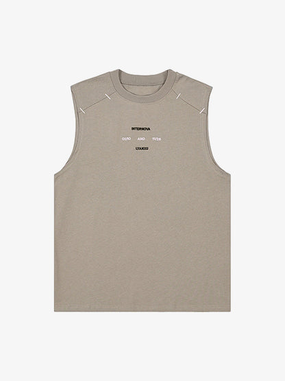 Waistcoat Embroidered Round Neck Vest 
